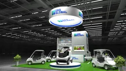30x50 Island booth design by Reaction Space